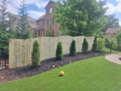 Scalloped Wood Fence Install