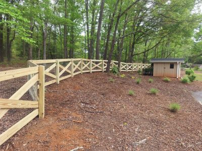 Wood Fence Installation Project
