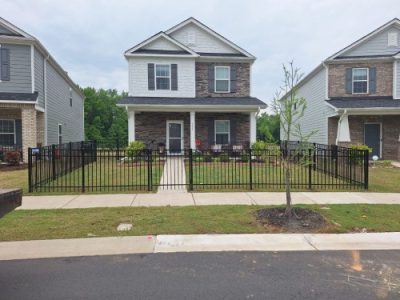 Residential Black Metal Fence